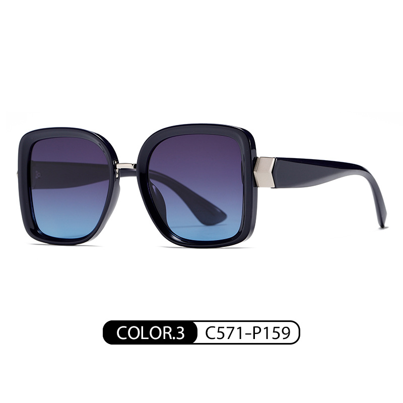 Nuevas gafas de sol polarizadas de las mujeres TJ714 a prueba de UV celebridad de Internet mismo tiro calle gafas de sol de Marco grande