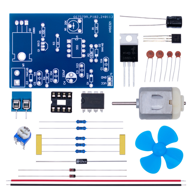 Ne555 Pulse Width Speed Control Controller Welding Kit Motor Speed Control Electronic Skill Training DIY Making Parts