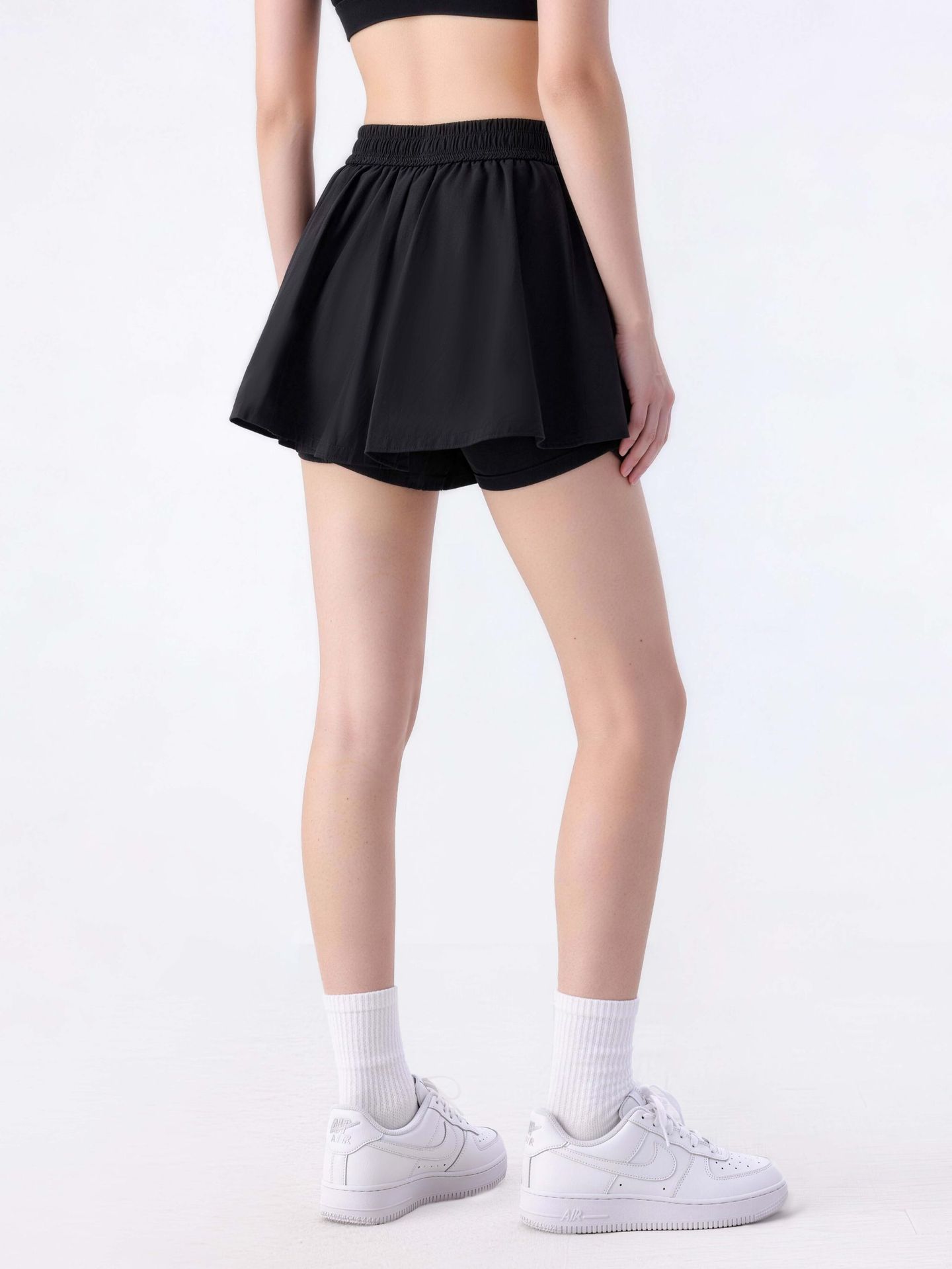 Verano ligero y transpirable falda de yoga falda de tenis anti-luz corredora falda deportiva para adelgazar falda de busto