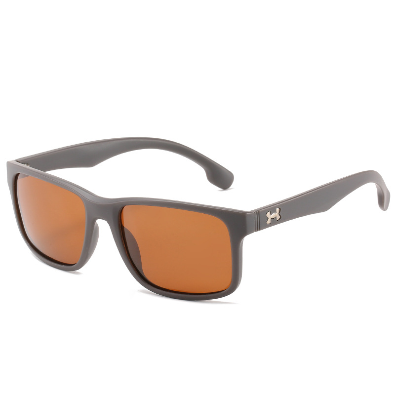 Nueva transfronteriza hombres europeos y americanos deportes gafas de sol polarizadas Comercio exterior cuadrado arena negro marco grande gafas de sol suministro directo de fábrica