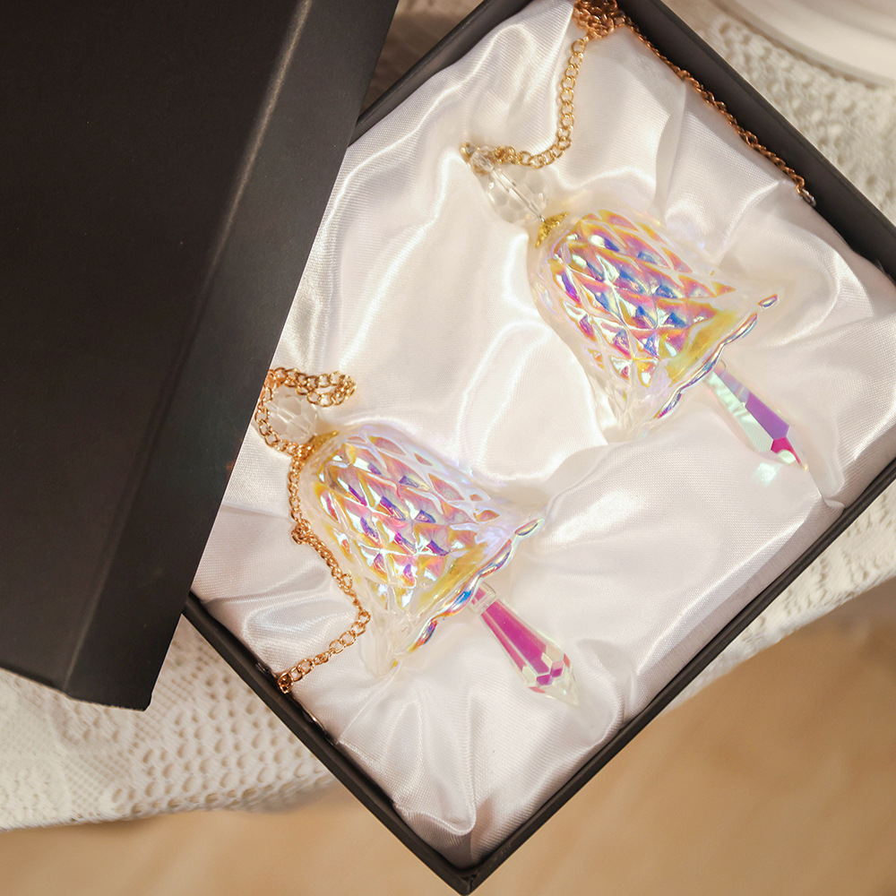 Campana transfronteriza amazónica cristal campana de viento decoraciones navideñas ventanas colgantes de vidrio colgantes captura de sol