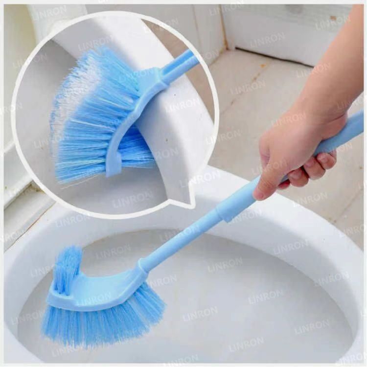 Household Bathroom Long Handle Cleaning Brush Set Soft Bristles Wash Toilet No Dead Angle Base_voghion.com