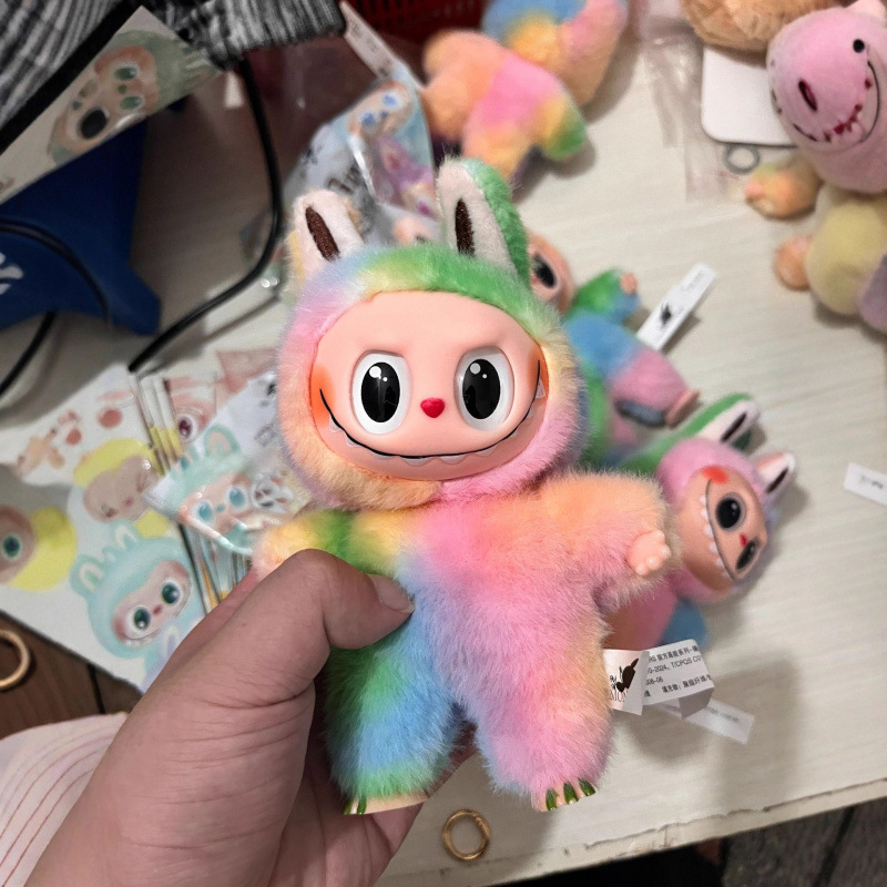 泡泡玛特labubu四代搪胶脸批发毛绒拉布布马卡龙高品质四代盲盒|undefined