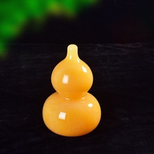 米黄玉葫芦 厨房西北西南角通关黄玉葫芦补角家居玄关玉葫芦摆件