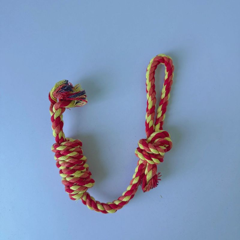 厂家批发宠物狗狗玩具耐咬洁齿磨牙棒手工编织小狗棉绳结玩具用品|undefined
