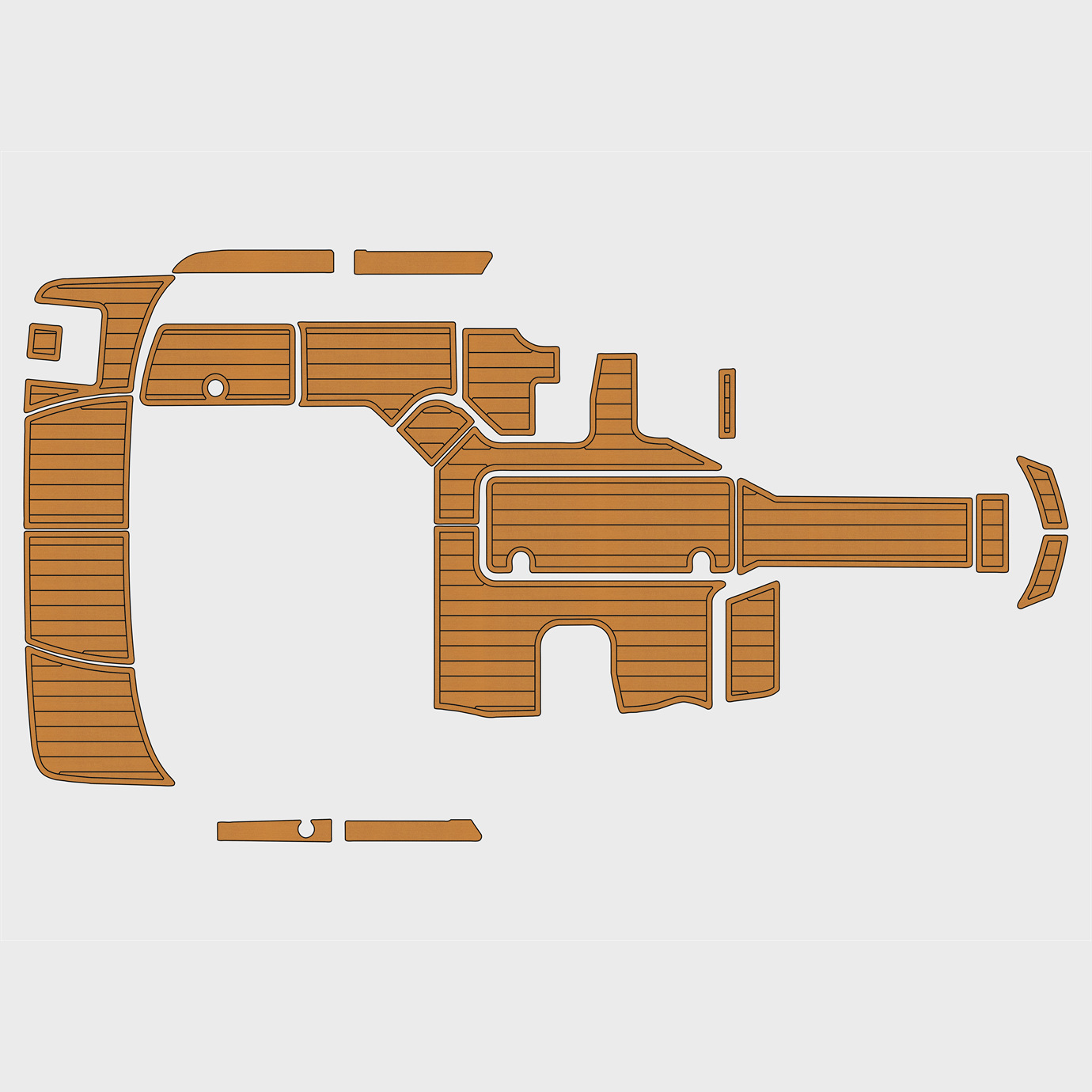 2015-2019 Sea Ray 190 SPX  Faux Teak Marine Foam mat Floor