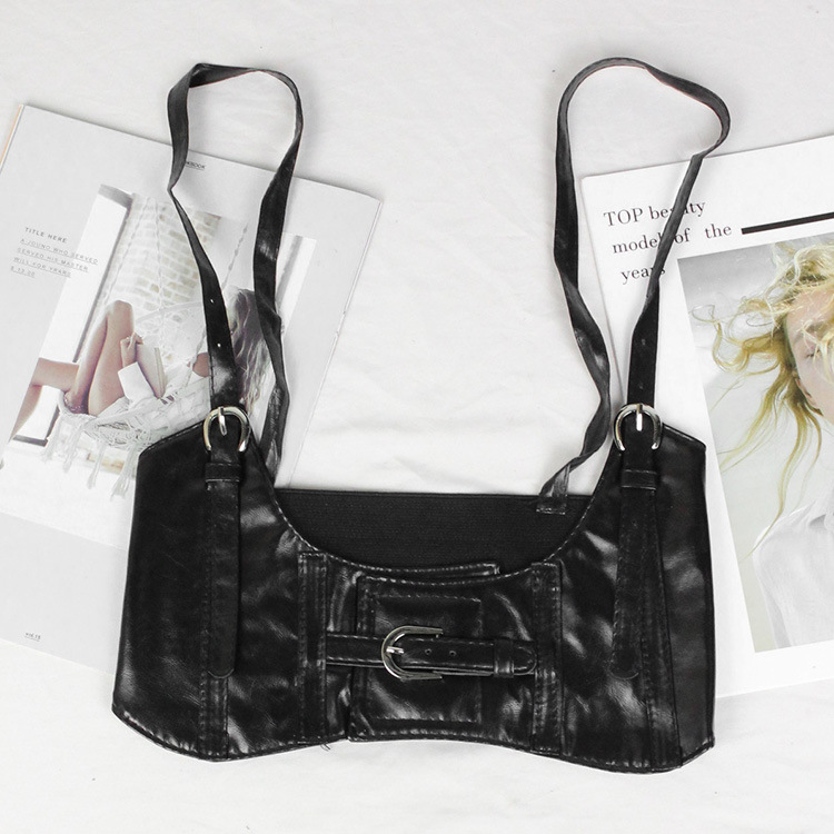 Cinghie esterne per temperamento moda europea e americana Cintura ultra larga Gilet da donna Cintura elastica stile cinturino elastico_voghion.com