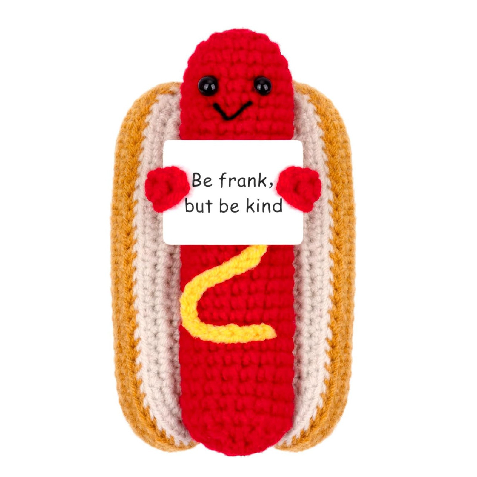 Cross-Border New Amazon Handmade Crocheted Positive Energy Creative Doll Ornaments French Fries Hot Dog Pizza