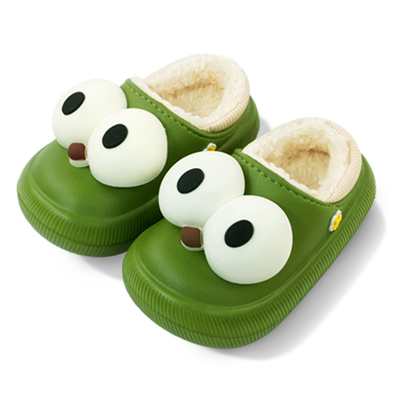 Dinosauro patrón de zapatos de algodón para niños zapatillas de algodón cálidas bolsas de terciopelo tacones impermeables antideslizantes zapatos de algodón para interiores