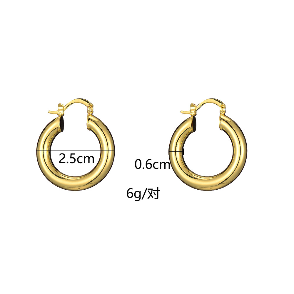 Geometric U-shaped Earclip Earrings Wholesale European And American Personalized Simple Ins New Tube Hollow Metal Earrings Female Temperament display picture 11