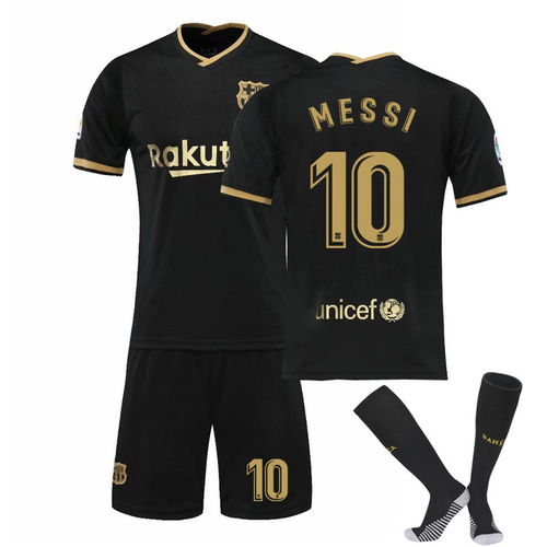 Barcelona Home and Away Jersey 20-21 Messi Player Kit Children's Football Kit for Boys