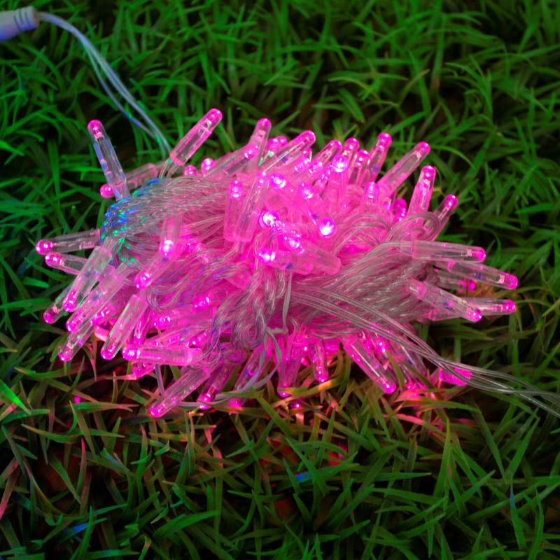 PVC pegamento relleno Cadena de luz LED luces de colores impermeable intermitente Cadena de luz al aire libre alumbrado público ingeniería ambiente de vacaciones Cadena de luz decorativa