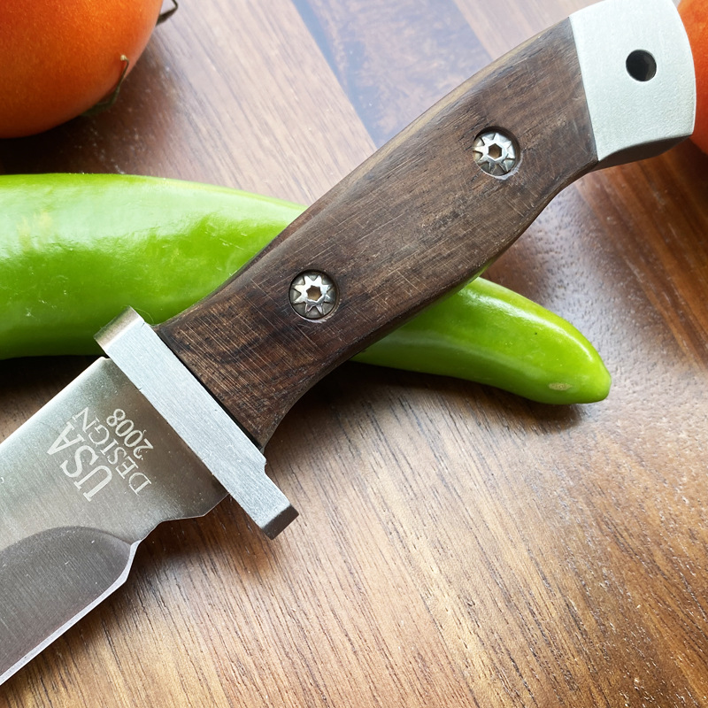 Venta caliente del sudeste de Asia al aire libre cuchillo portátil de carne cuchillo de fruta hogar cuchillo de supervivencia salvaje cuchillo de quilla integrado