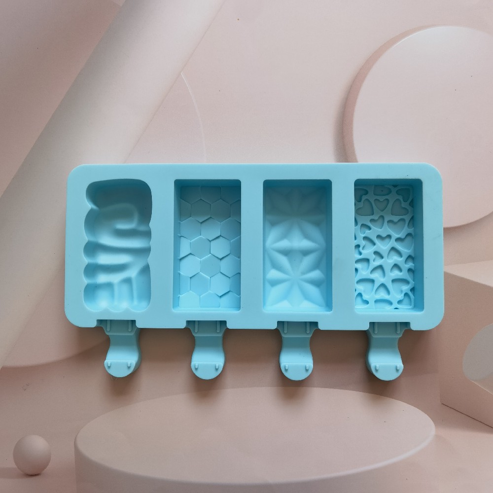4 Lian Love Crystal Ice Cream 269 Helado Molde de silicona Postre Paletas de hielo Hacer suministros para fiestas de verano