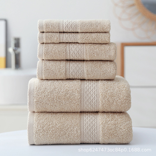 Pure cotton towel absorbent bath towel square towel A type towel set 3 pieces 6 pieces set amazon ebay towel sets 3p