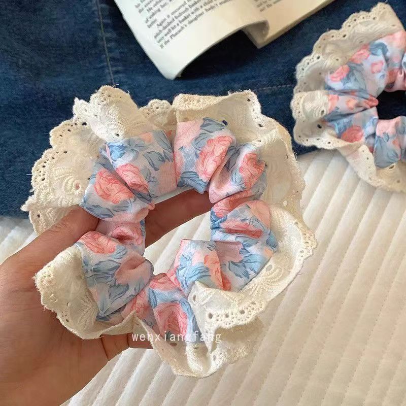 59＃红玫瑰蕾丝发圈