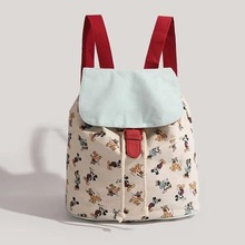 CHARHP&KEJNT正品小众设计米老鼠双肩包时尚百搭抽绳大容量书包