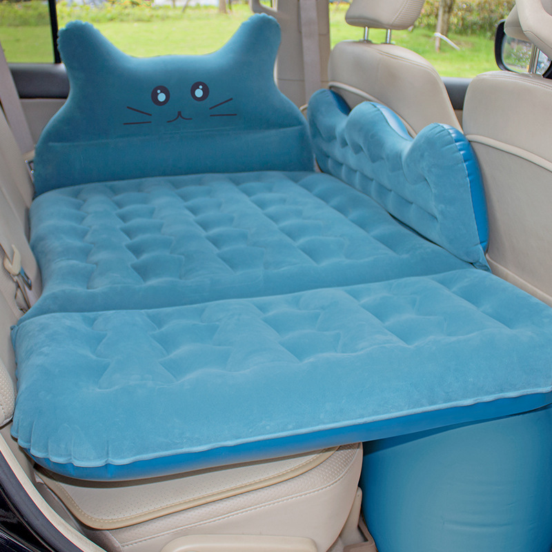 Car air mattress for the back seat of sedans, portable and comfortable for travel, quick inflation, available for dropshipping