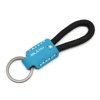 Light blue and white line with logo
