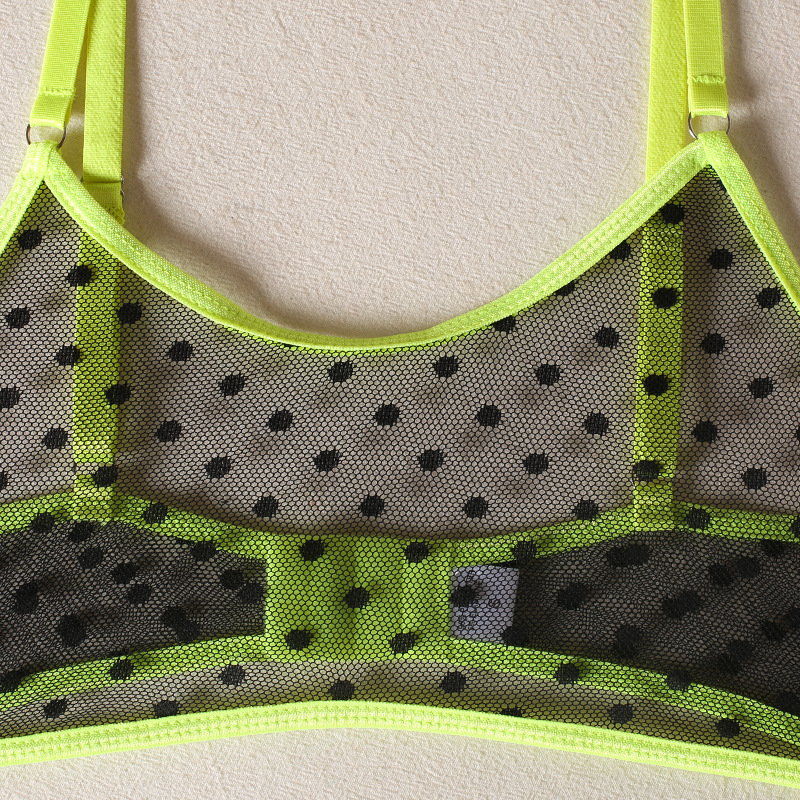Polka Dots Lace Bras Sexy Breathable Bralette display picture 22