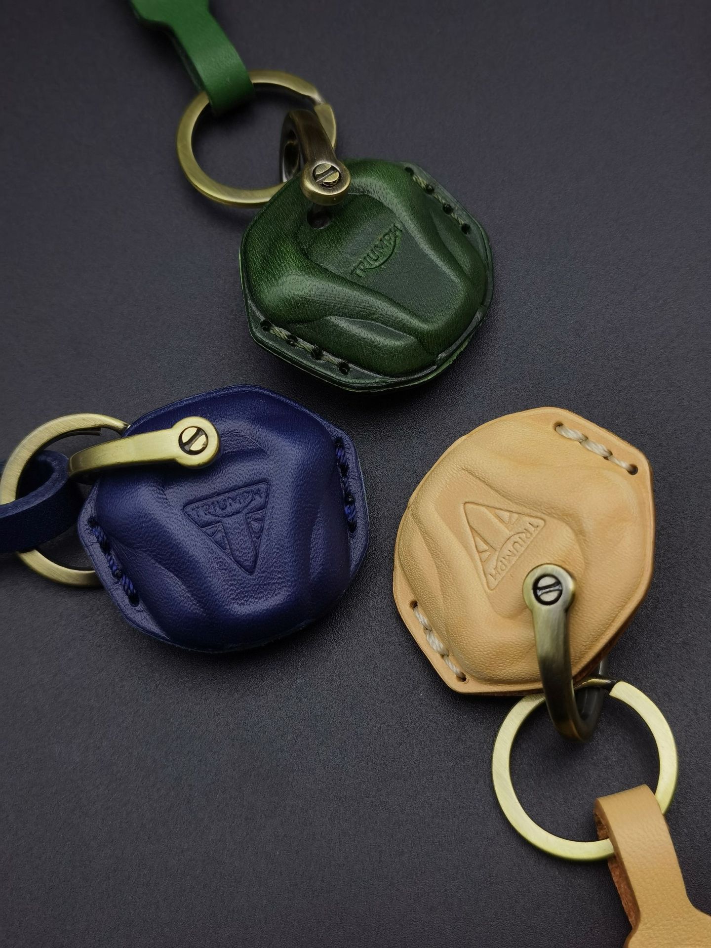 Genuine Leather Key Case for Triumph T100 Motorcycle T120