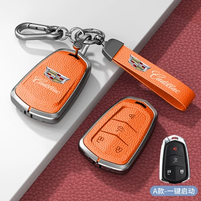 Gt4 Car Key Cases, Car key bag - standard-type-a-one-click-start-emma-orange-zinc-alloy-shell-hardware-bracelet