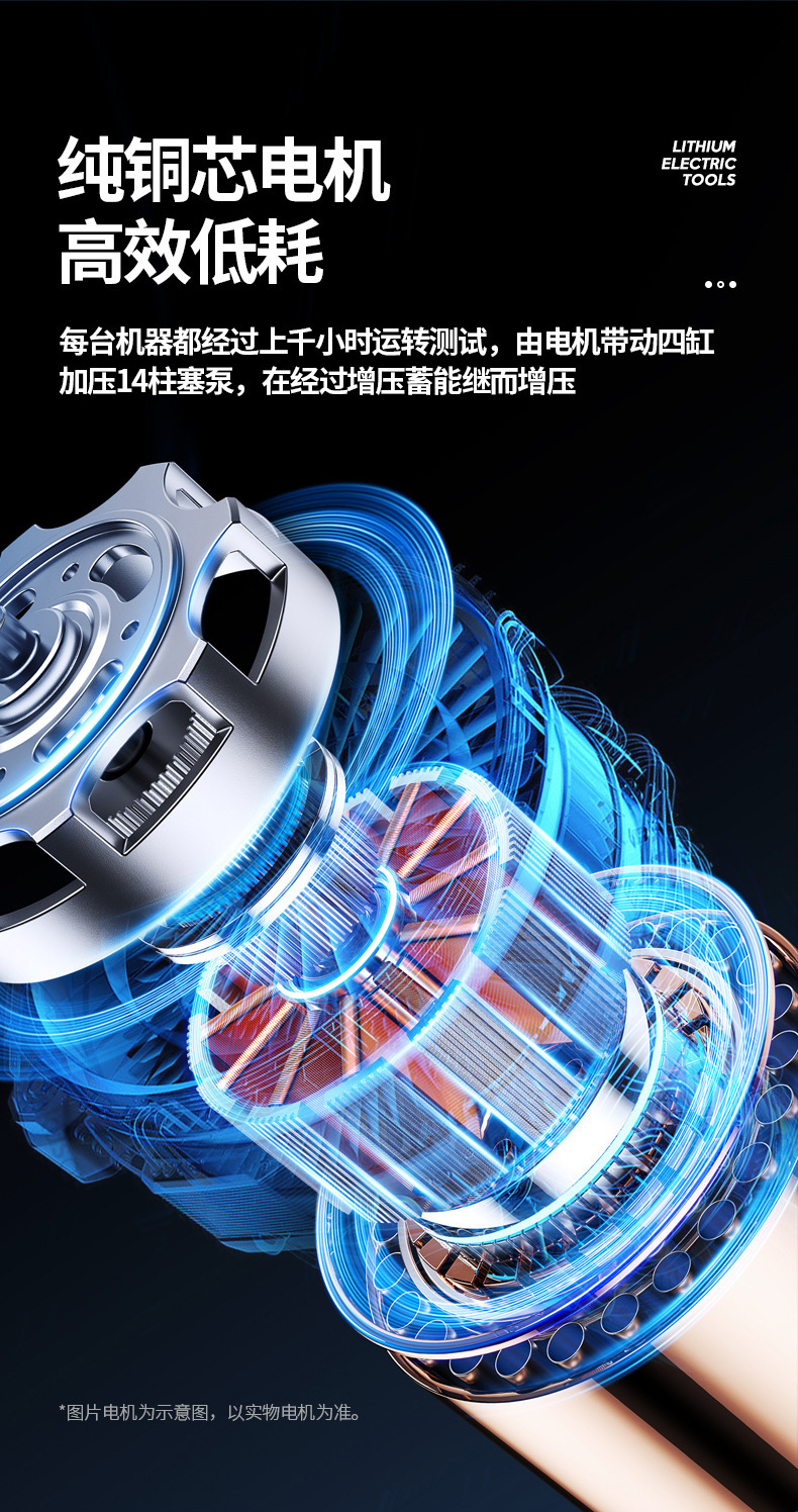 Four-In-One Wireless Car Washing Machine, Household High-Power High-Pressure Water Gun, Car Air Pump, Suction and Blowing Integrated Vacuum Cleaner