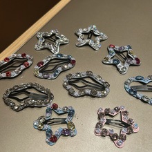 欧美跨境新款水钻bb夹云朵型镂空水钻发夹后脑勺发卡侧边刘海发夹