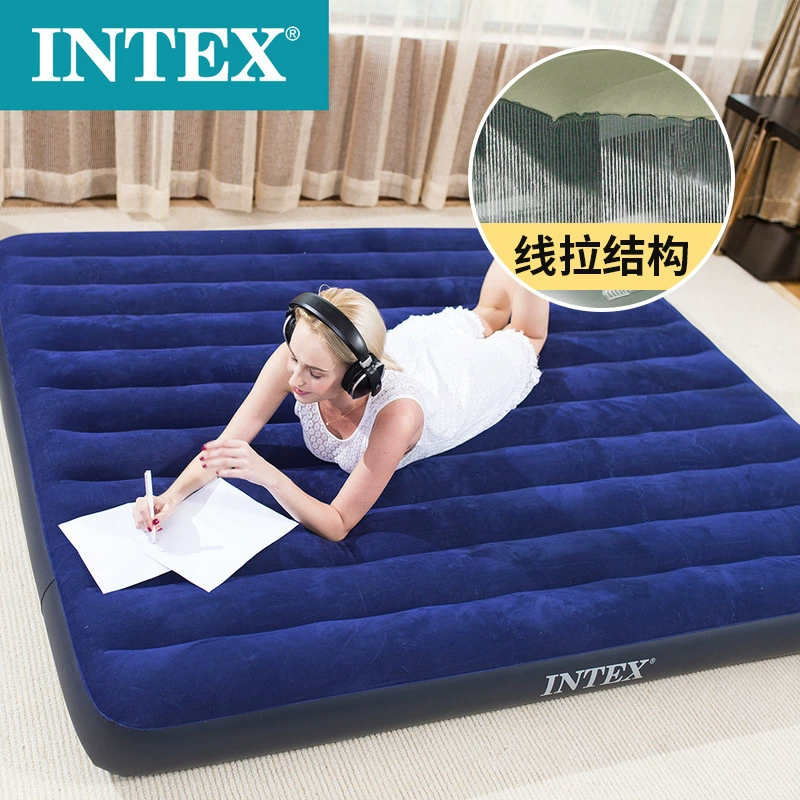 Intex, синий мягкий пятка для домашнего использования, матрас, утолщенный