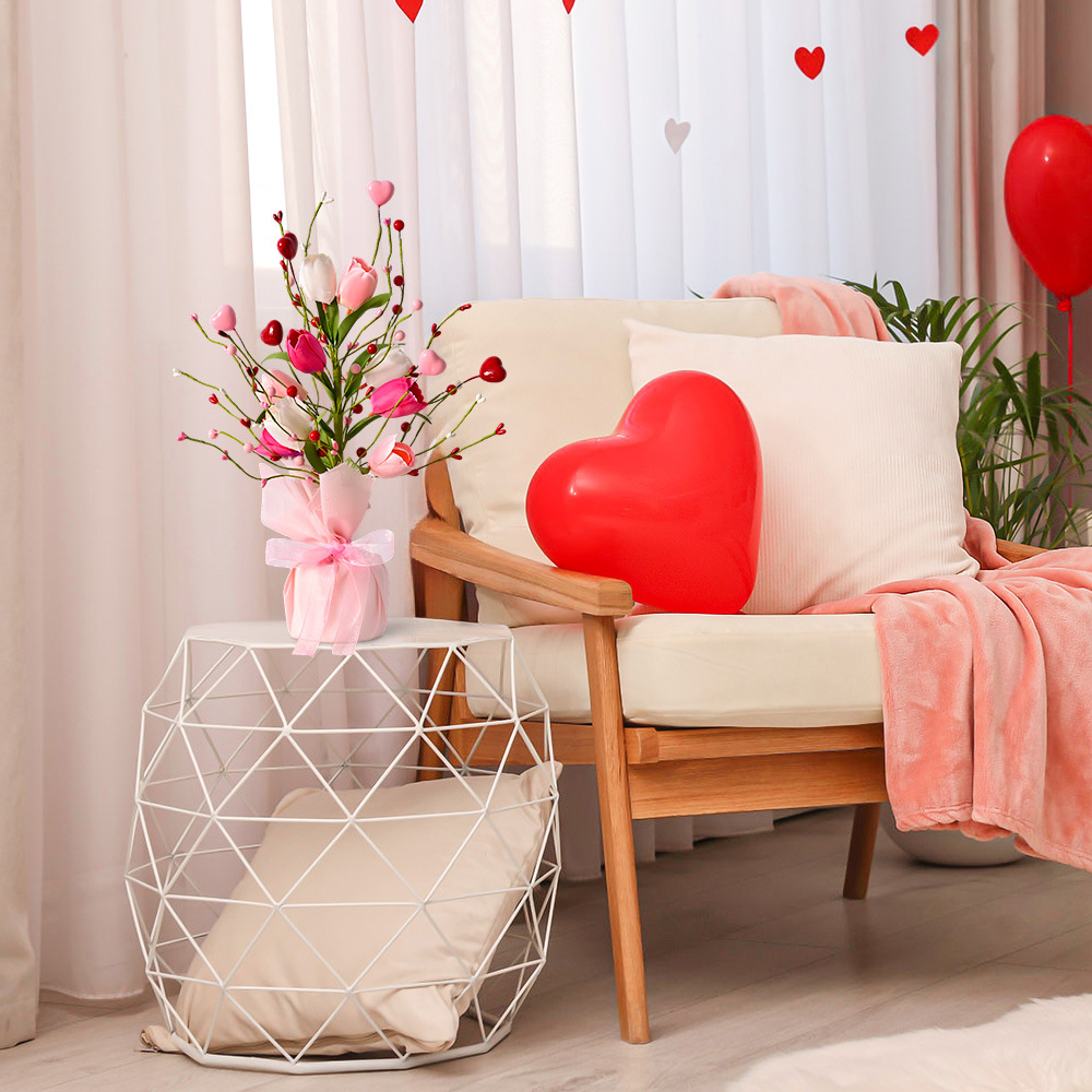 Amazonas 2025 flores simuladas tulipanes Día de San Valentín amor bayas enchufado ramas Día de la Madre Amazon transfronterizo