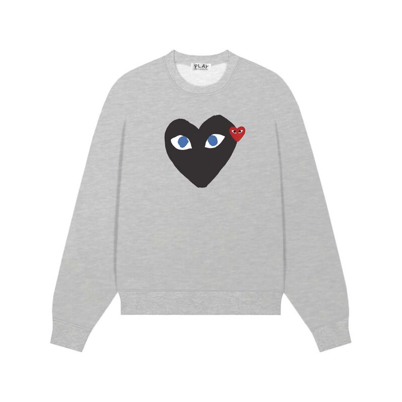 Comme des Garcons川久PLAY刺绣爱心秋冬季长袖圆领毛圈卫衣 男女|undefined