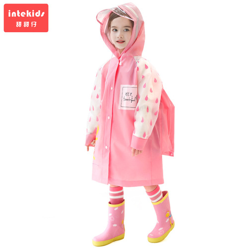 Children's raincoat boy child water girl baby kindergarten transparent primary school student poncho dinosaur raincoat rain gear