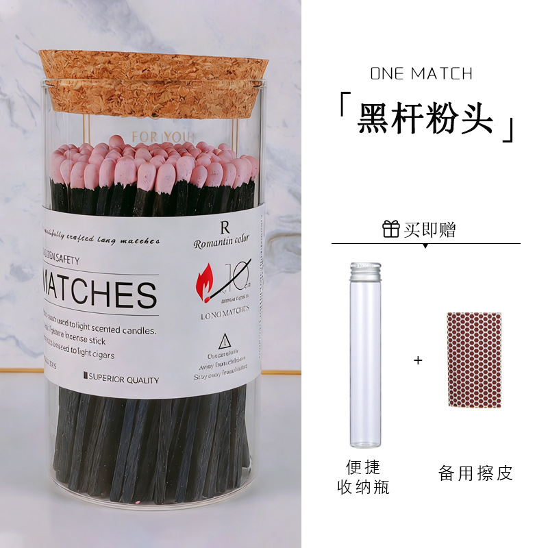 Velas de aromaterapia, fósforos de mango largo especiales, botellas de fósforos de colores al por mayor, materiales de fuego antiguos, versión extendida de alto valor