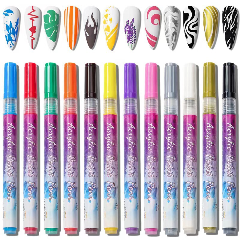 Cross-Border New Colorful Nail Art Painting Pen, Nail Art Line Drawing Gel Three-In-One Painting Pen, Highlight and Outlining Pen Cross-Border New Colorful Nail Art Painting Pen, Nail Art Line Drawing Gel Three-In-One Painting Pen, Highlight and Outlining Pen