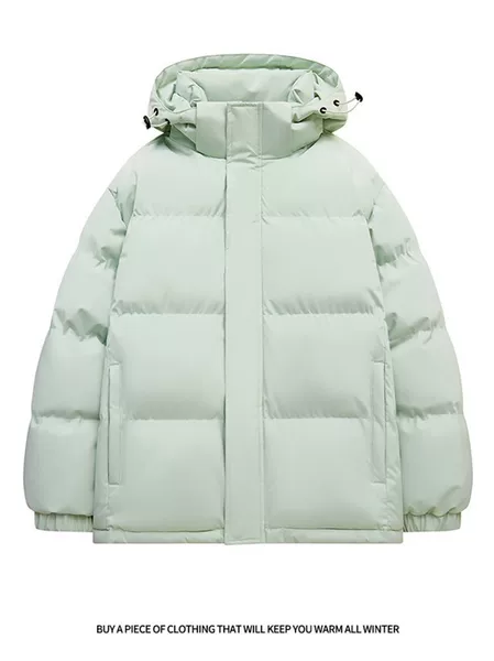 Men's hooded cotton jacket, new winter style, loose fit, suitable for cross-border live streaming, hooded cotton coat, puffer jacket, short style, warm cotton outerwear