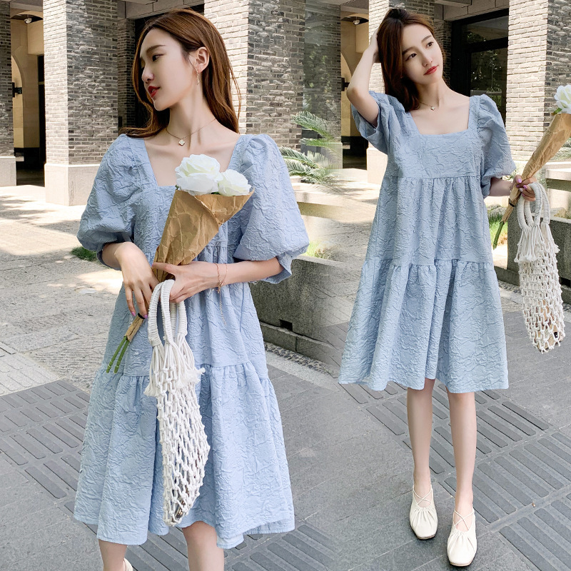 Small Fresh Pregnant Women's Summer Dress dress Fashion Internet Popular suit 2022 New Women's Summer Dress for Pregnant Belly Covering