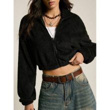 C 75606 Furry stand collar jacket ë����������׿羳����