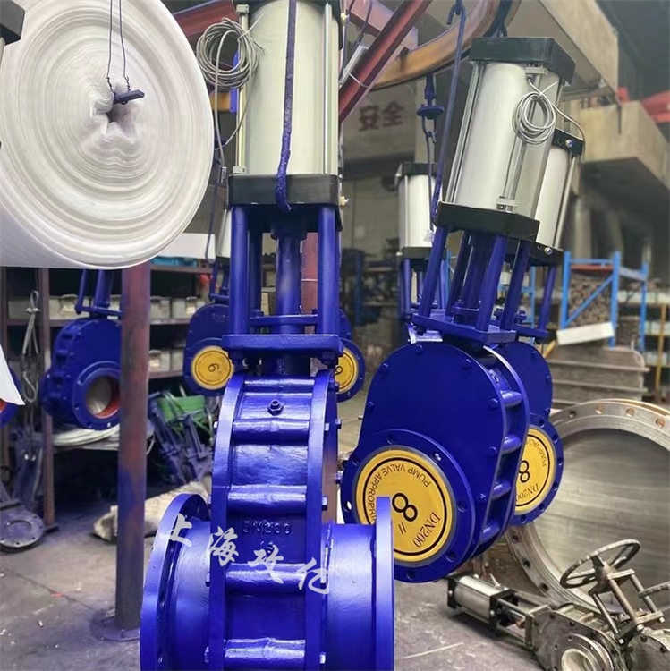 攻亿 Z644TC-10C气动陶瓷双闸板阀DN300气动陶瓷库顶进出料阀