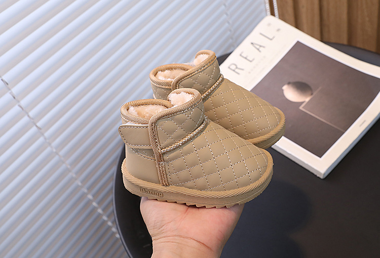 Baby Snow Boots For Warm Winter Walks, Thick Plush Cotton Lining_voghion.com