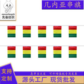 14*21cm几内亚串旗方形球迷旗帜5.5*8inch吊旗涤纶拉旗厂家现货
