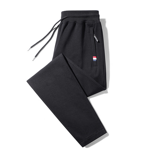 Men's Cross-border Sports Pants, Youth Spring and Autumn Flat-bottomed Pants, Large Size Sports Leggings, Fashion