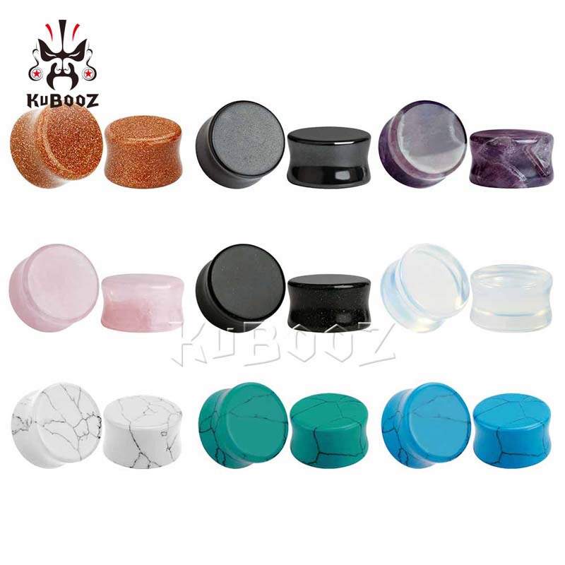 Bosch jewelry factory direct stone auricle wholesale solid waist drum puncture jewelry ear expander earring studs