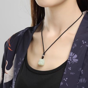 Qinghai Hetian Jade Pendant Dash Lion Jade Pendant Male Jade Single Pendant Female Little Lion Jade Pendant Necklace Amulet Jewelry