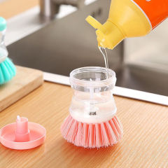 Hydraulic pot brush, dishwashing brush, kitchen pot brush, press and liquid-added multi-functional household decontamination dishwashing pot brush