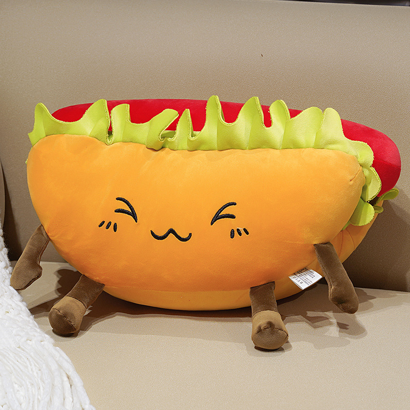 Cojín de Peluche con Forma de Comida de Franela para Cama