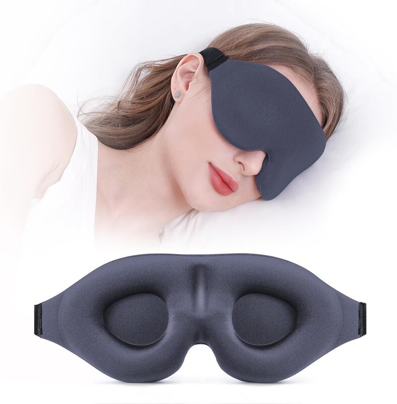 跨境3D全遮光侧睡眼罩记忆棉零压感立体可调带旅行睡眠瑜伽护眼罩|undefined