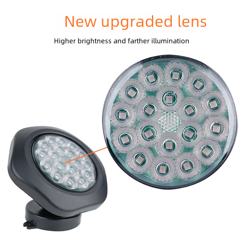 Outdoor New Solar Underwater Light High-brightness 18LED Garden Courtyard Lamp Disc Lawn Lamp RGB Pool Spotlight