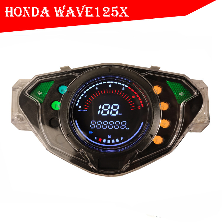 Suitable for Wh100-2/2A Fengchi Wave125X Digital Instrument Assembly Modified with Speed Virtual Pointer