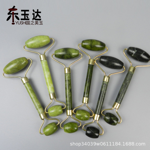 Factory Aventurine Jade Roller Face Massage Beauty Stick Green Wind Jade Facial and Eye Roller Massager