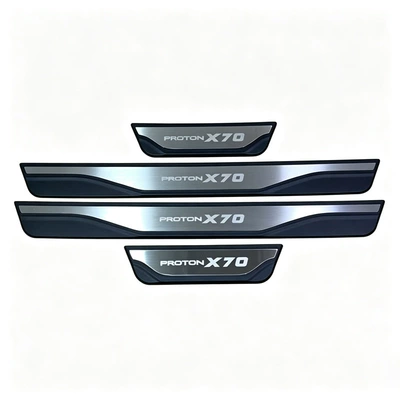 Dekorativ pedal başlıqları Proton modified door sill - proton-x70-plastic-door-sill-strip-silver